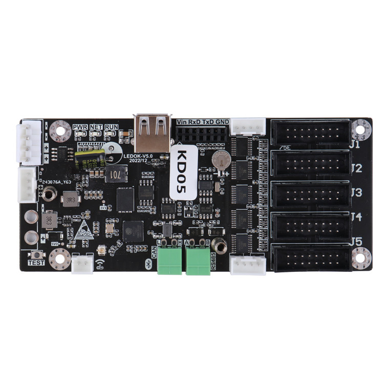 Small Size Stand-alone Cards KD05 with 4 HUB75 Ports ROM 128 MB 102,400 Pixels